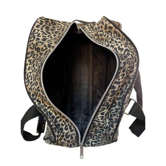 Victorias Secret PINK Leopard Print Rolling Suitcase Adjustable Handle - Picture 3 of 12